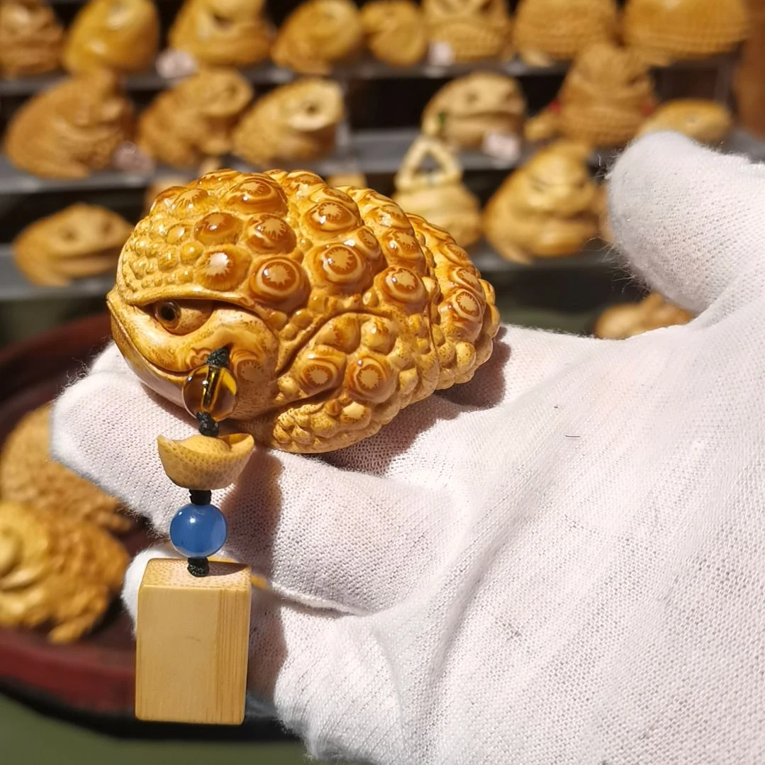 【闪购商品】竹雕金蟾摆件挂件