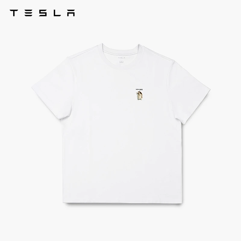 TESLA/特斯拉Haha yes 短袖T恤 纯棉舒适 简约大方