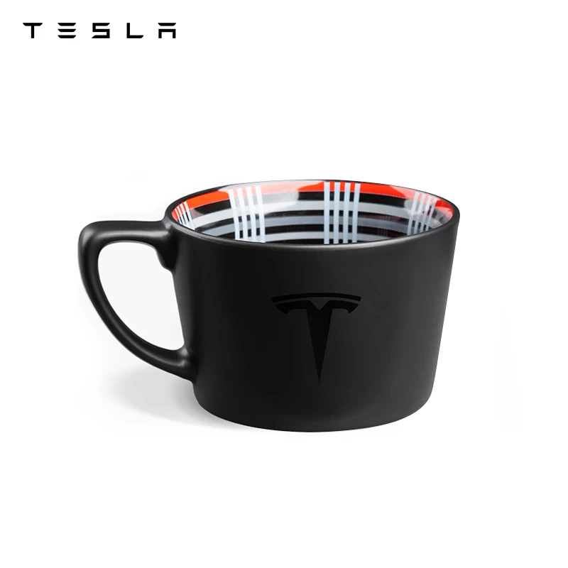 Tesla/特斯拉 Plaid 马克杯黑色哑光手感舒适冷热两用