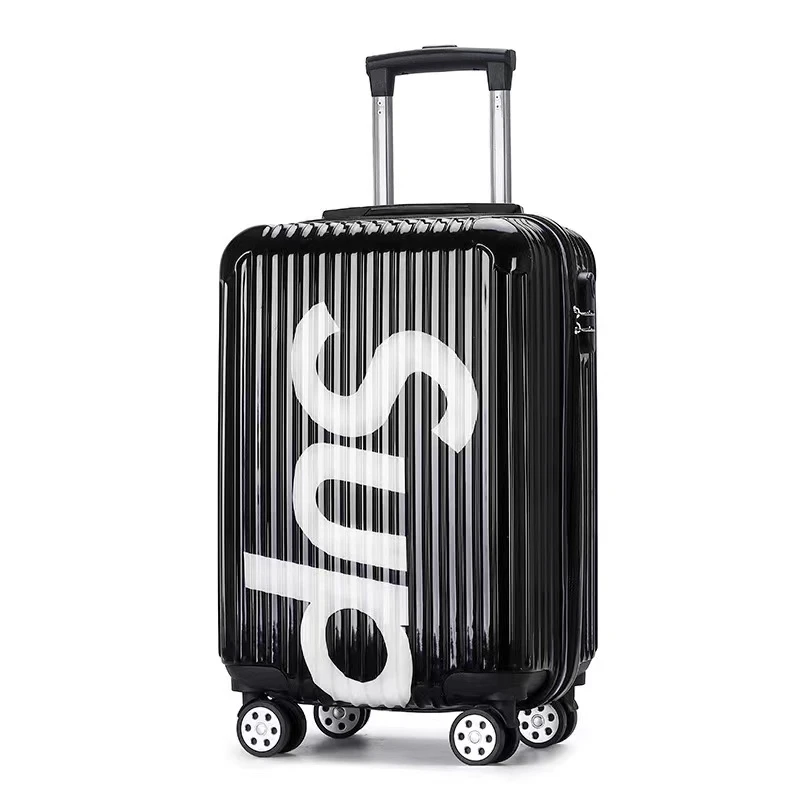 精选20寸黑色登机箱成人拉杆箱密码箱大容量登机行李箱