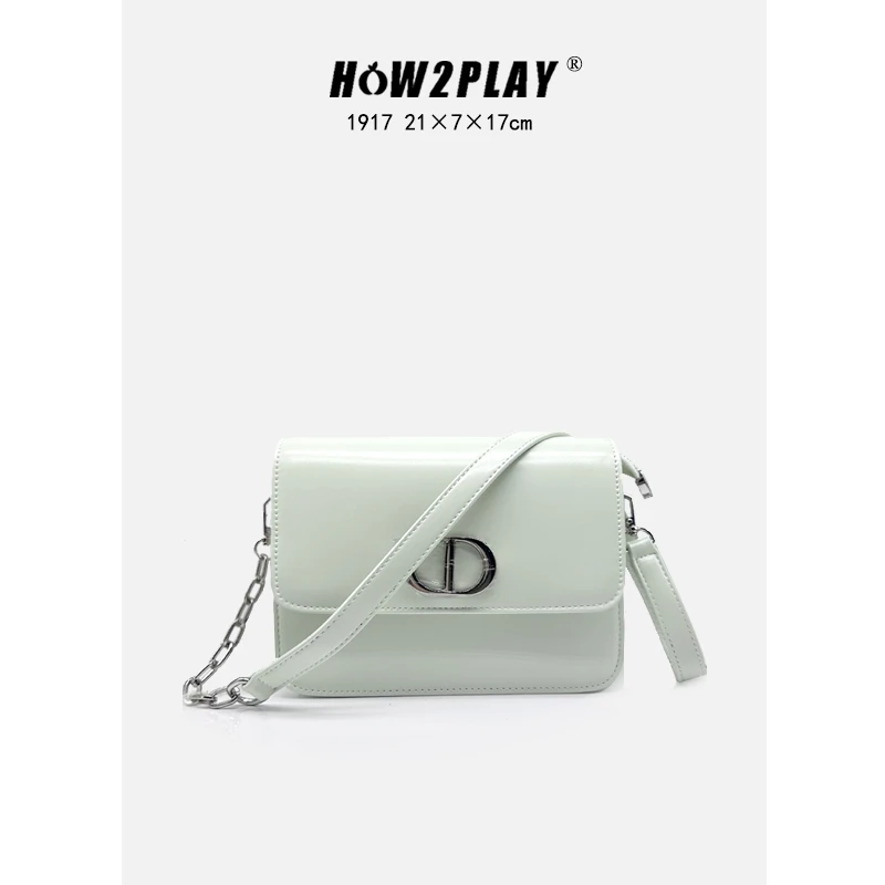 初秋新款小清新豆腐包 单肩小方包1917气泡绿