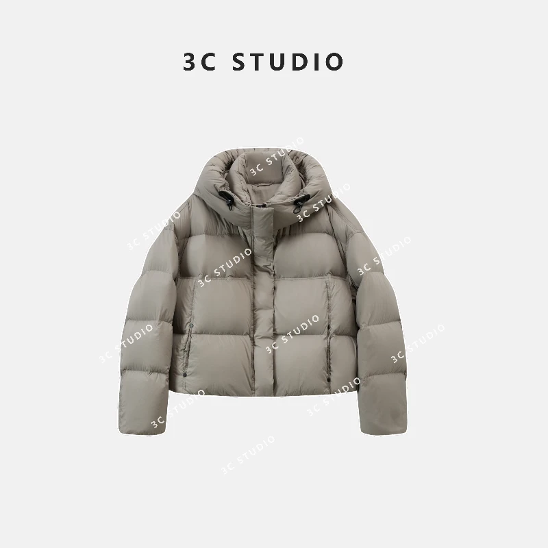 入冬必备2024新款气质百搭简约短款连帽羽绒服外套JN135