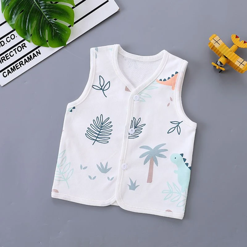 A类纯棉婴幼儿马甲薄夏季柔软亲肤舒适背心外穿透气排汗单层马甲