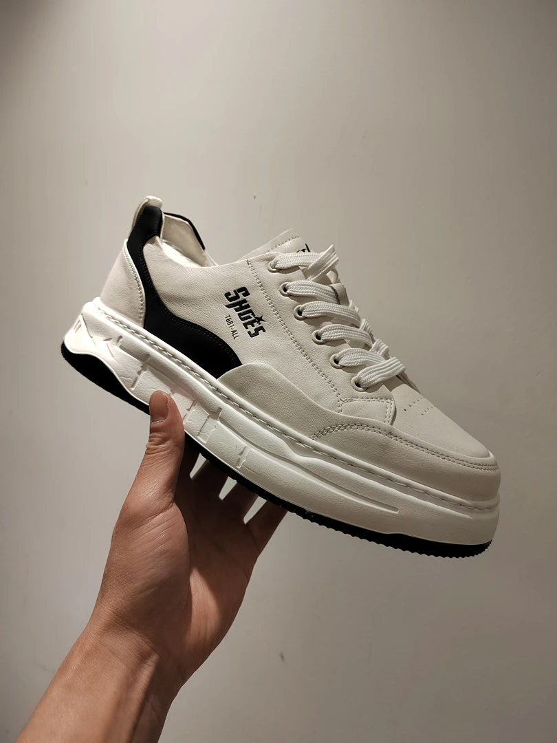 55799男士时尚休闲百搭春季夏季透气真皮潮流潮鞋