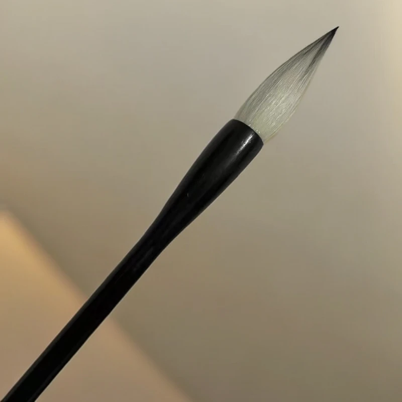 （狐狼争霸)出峰6口径1.6纯羊加水貂毛偏软形大楷对联专用毛笔