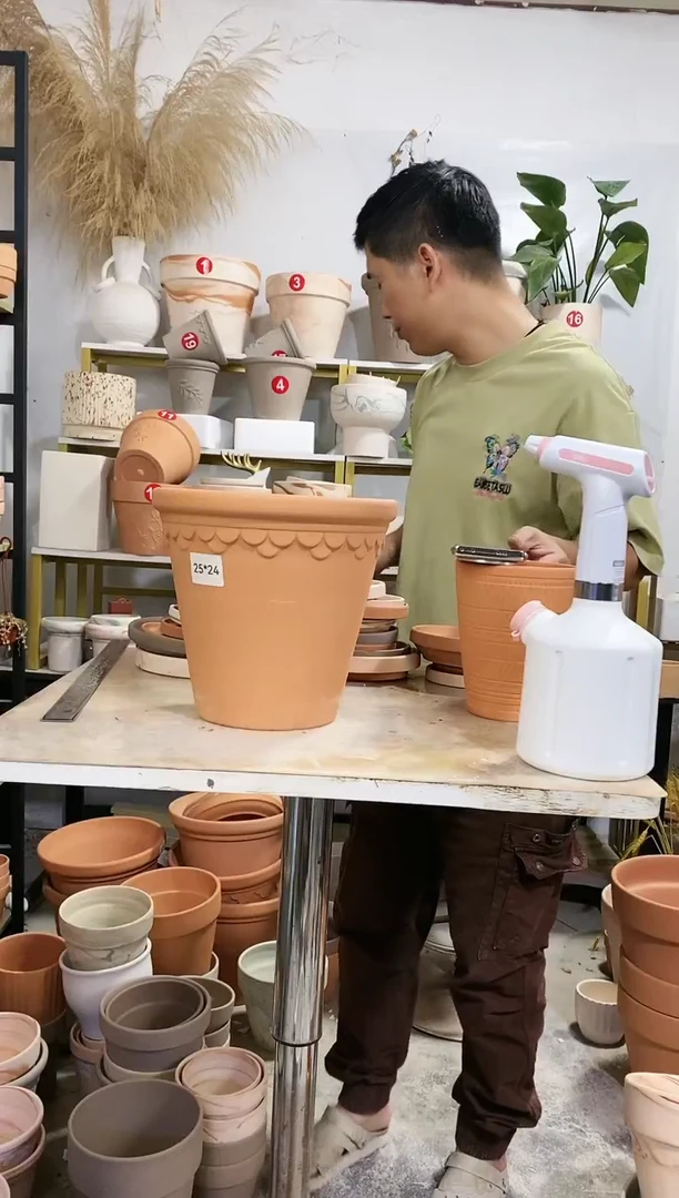 【闪购商品】陶20CM以下25*23红陶巴洛克 1盆无托