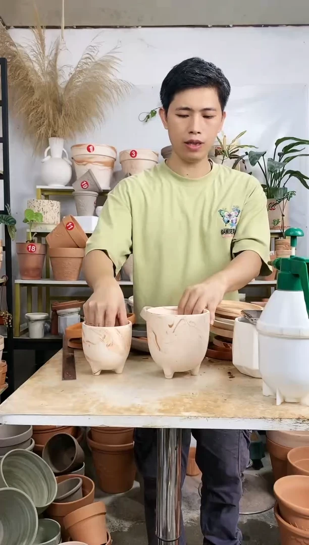 【闪购商品】红陶20CM以下11+14玛奇朵蛋壳组合 2盆无托