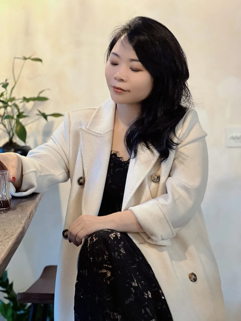 DODO【30羊绒】6粒扣气质加长款修身大衣百搭时尚毛呢外套6224