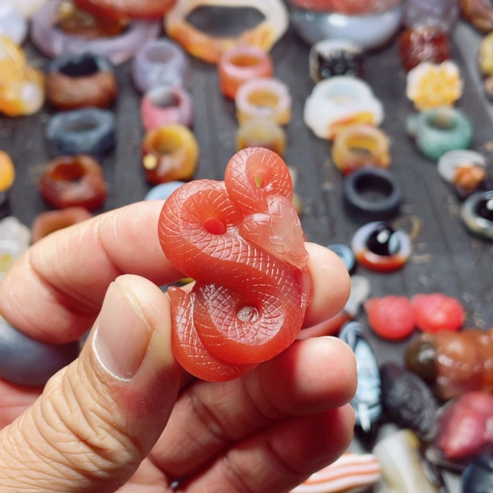 【闪购商品】玛瑙/玉髓颈饰未镶嵌我**虫