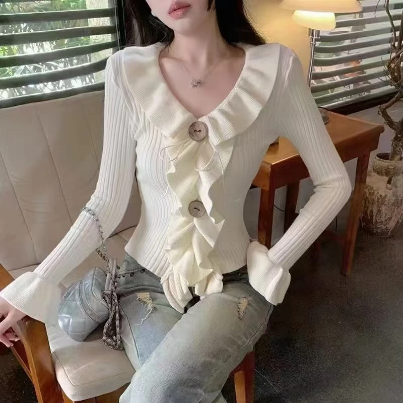 毛衣显瘦修身法式