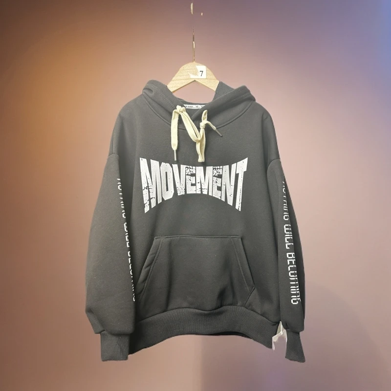 儿童时尚一体绒加厚卫衣