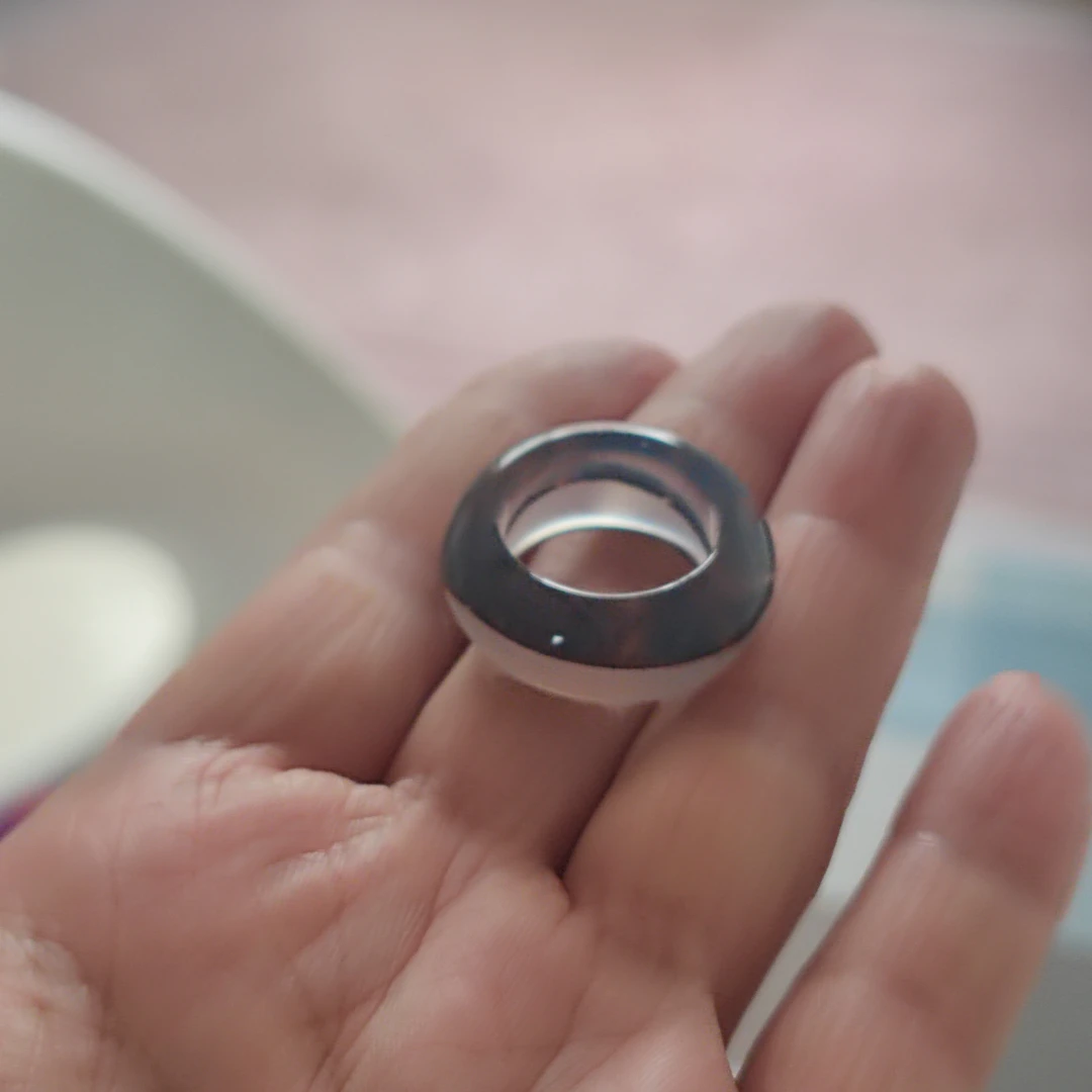 天然玛瑙戒指戒圈水墨风