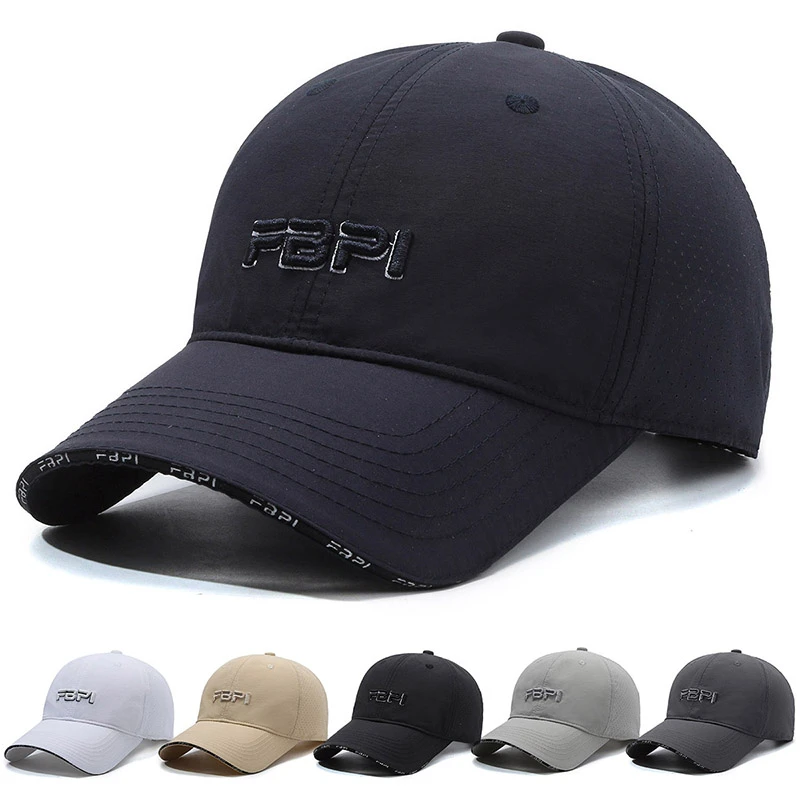 刺绣字母鸭舌帽时尚百搭棒球帽夏季男女同款加长加宽薄款运动