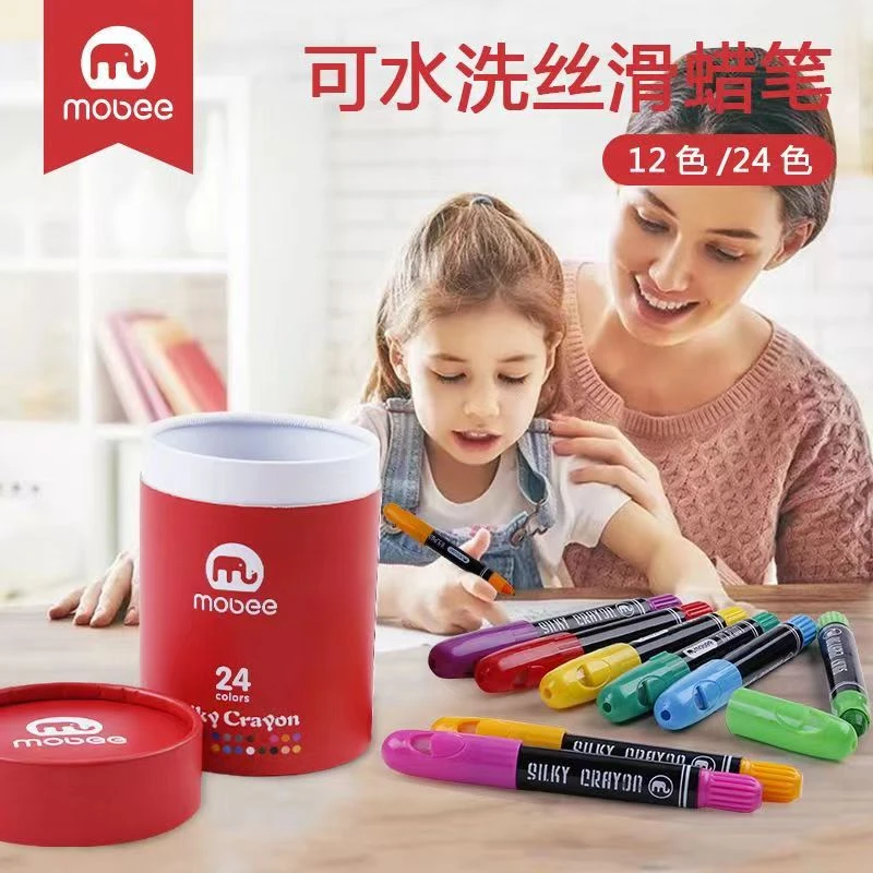 MOBEEMOBEE可水洗蜡笔时间长了蜡笔有萎缩情况介意勿拍