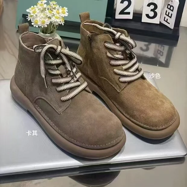 6716货号时尚马丁靴女博肯短筒靴休闲百搭