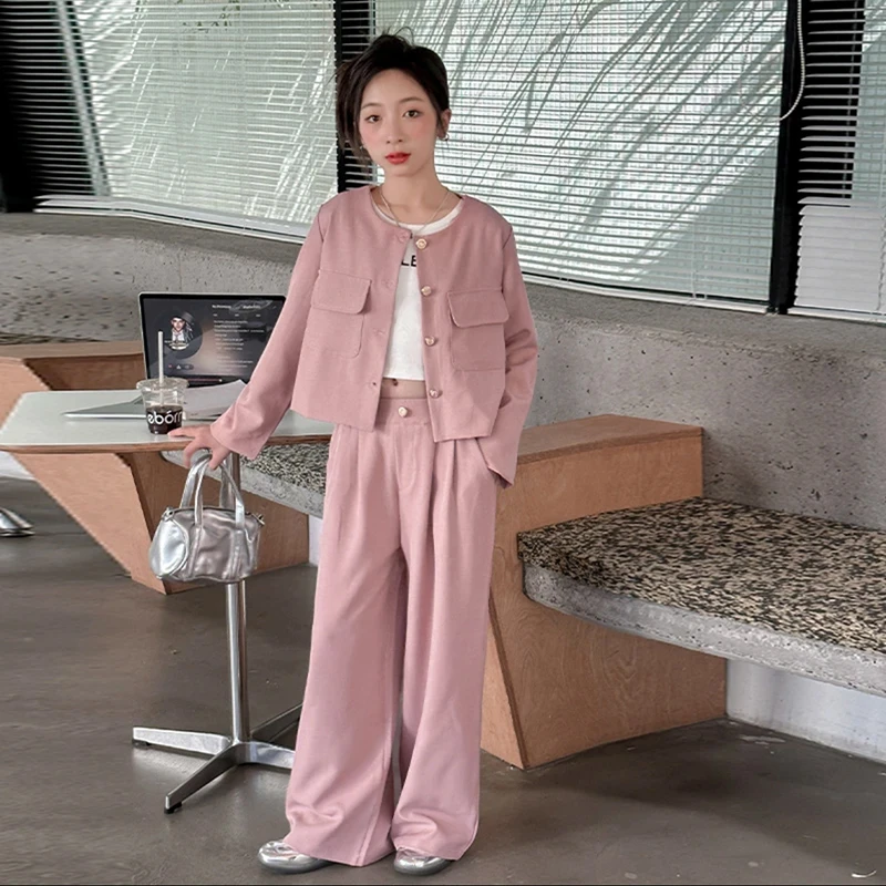 【萌娃穿搭】女童秋季休闲套装2024新款中大童秋宽松显瘦气质两件套