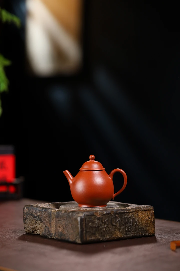 黄龙山原矿大红泥紫砂壶小品高潘壶传统手工艺茶具120ml （精品）