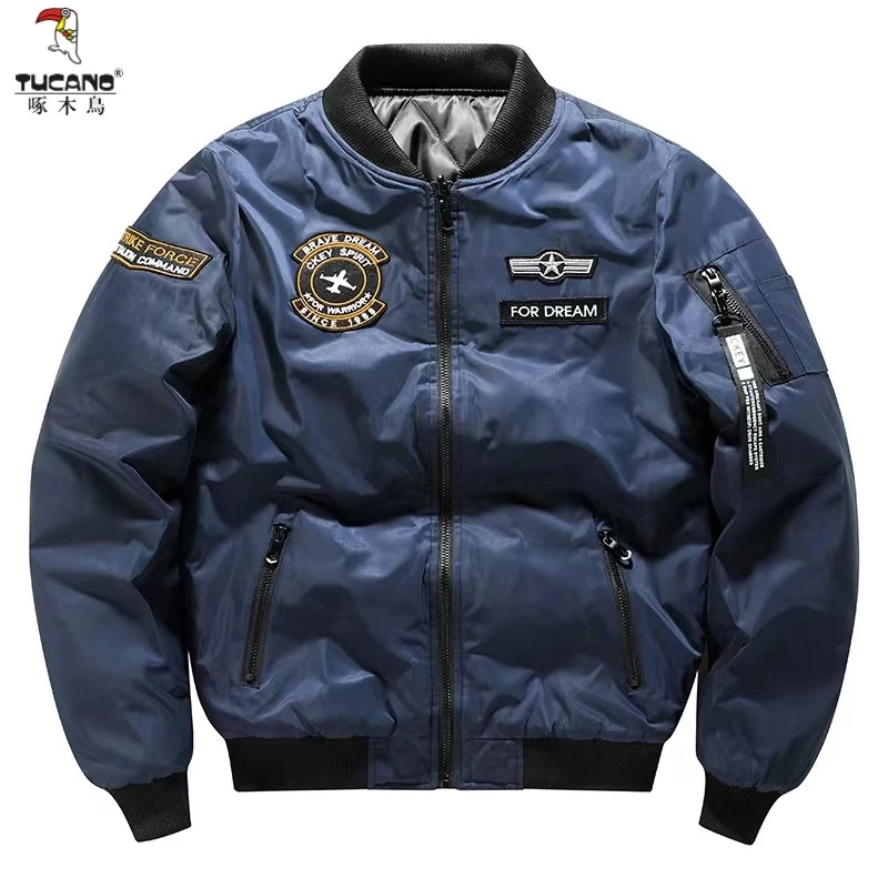 TUCANO/啄木鳥啄木鳥飞行休闲夹克棒球服双面加棉厚款冬棉衣外套