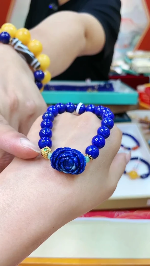 【闪购商品】青金石手链18K金镶嵌@@ZY30721031