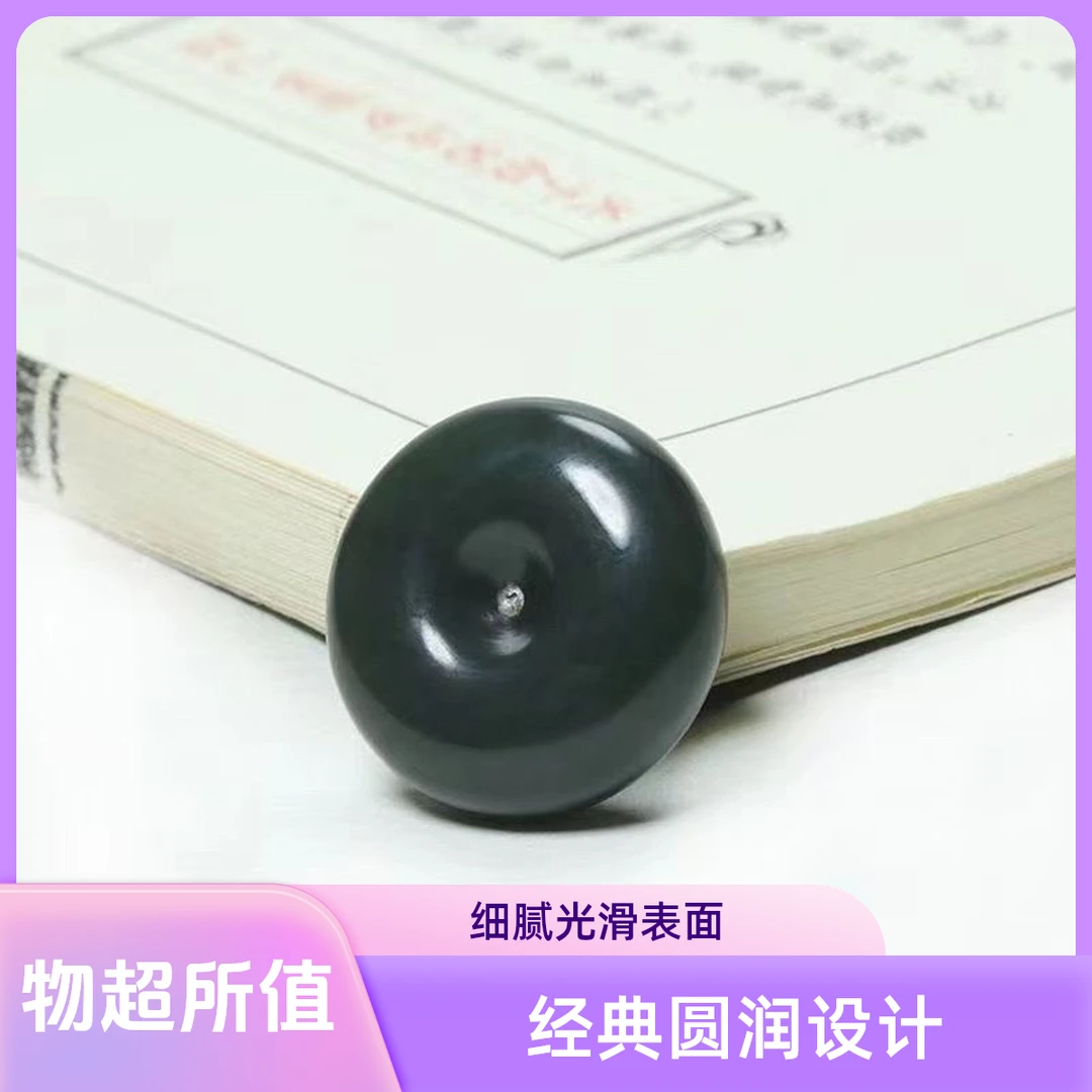 和田玉墨青玉平安扣吊坠天然玉石正品玉佩吊坠保平安真玉吊坠女款