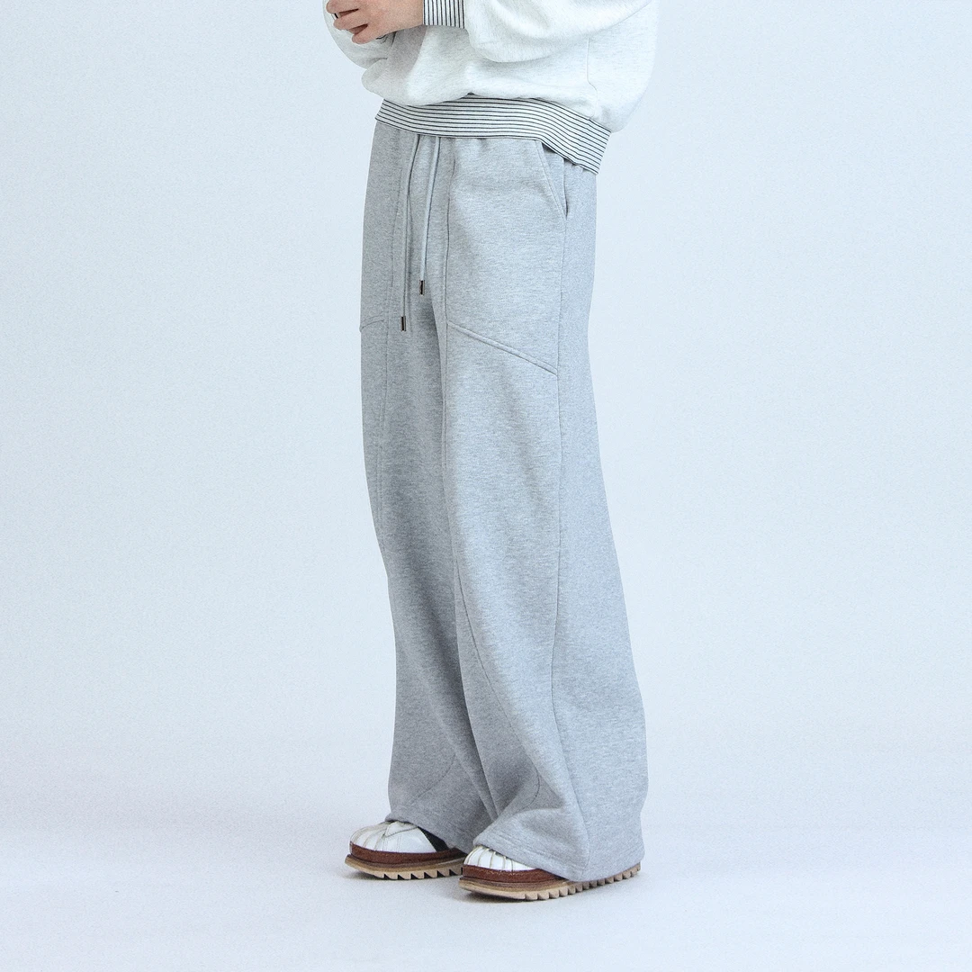 <0868-零捌陆捌>24FW480克直筒立体裁剪阔腿加厚加绒休闲裤冬