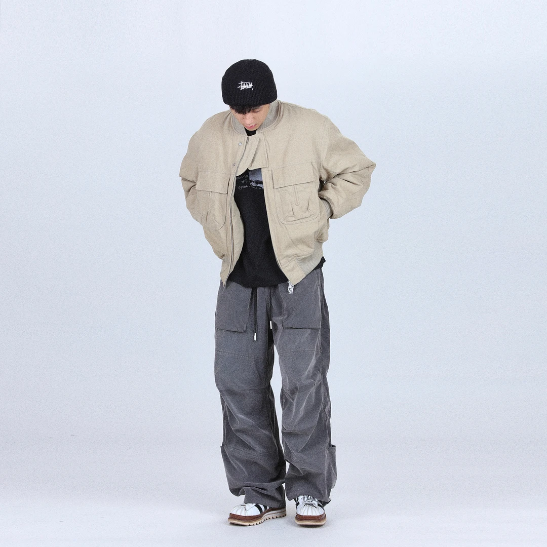 <0868-零捌陆捌>24FW飞行员夹克棉衣Boxy短宽版简约质感