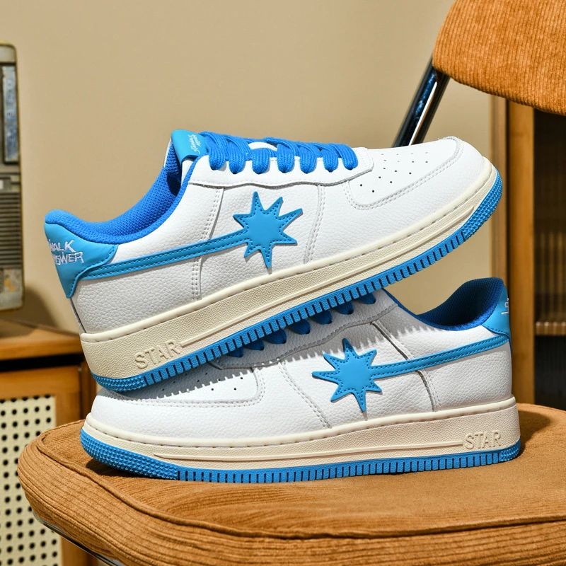 STAR WALK ANSWER.休闲时尚百搭男女同款潮流流星鞋低帮真皮复古