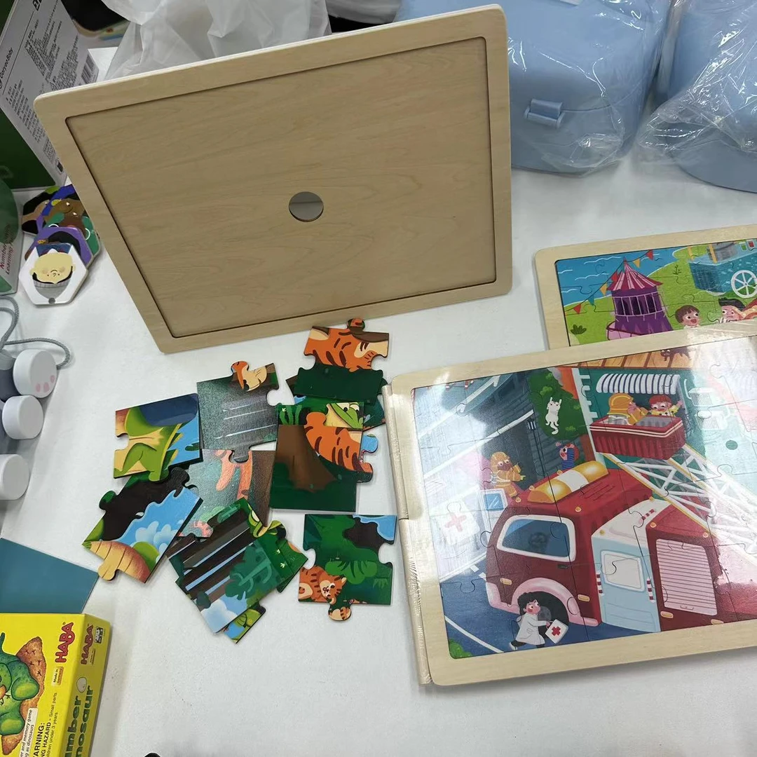 儿童木质拼图益智玩具一大两小