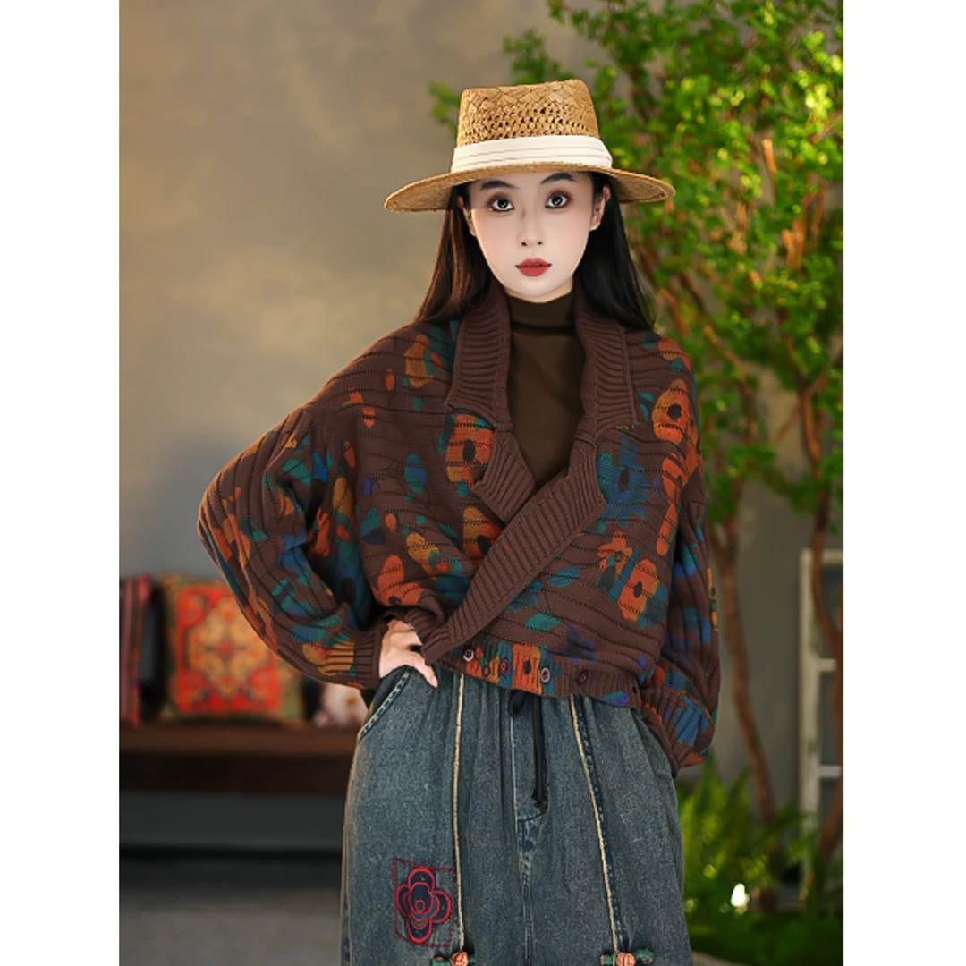 【陶子】&*新款可三穿毛衣慵懒风单品扣针织开衫长袖毛衣21007