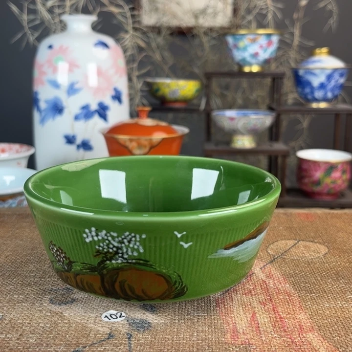 摆件景德镇陶瓷茶杯多人