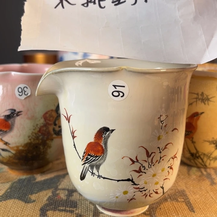 摆件景德镇陶瓷茶杯多