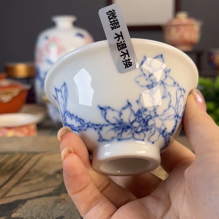 摆件景德镇陶瓷茶杯多的