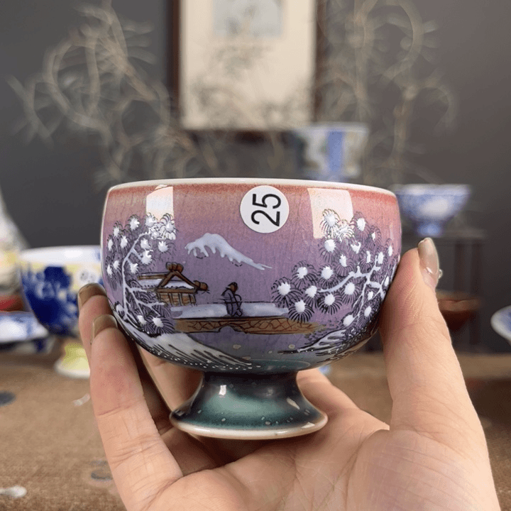 摆件景德镇陶瓷茶杯多人