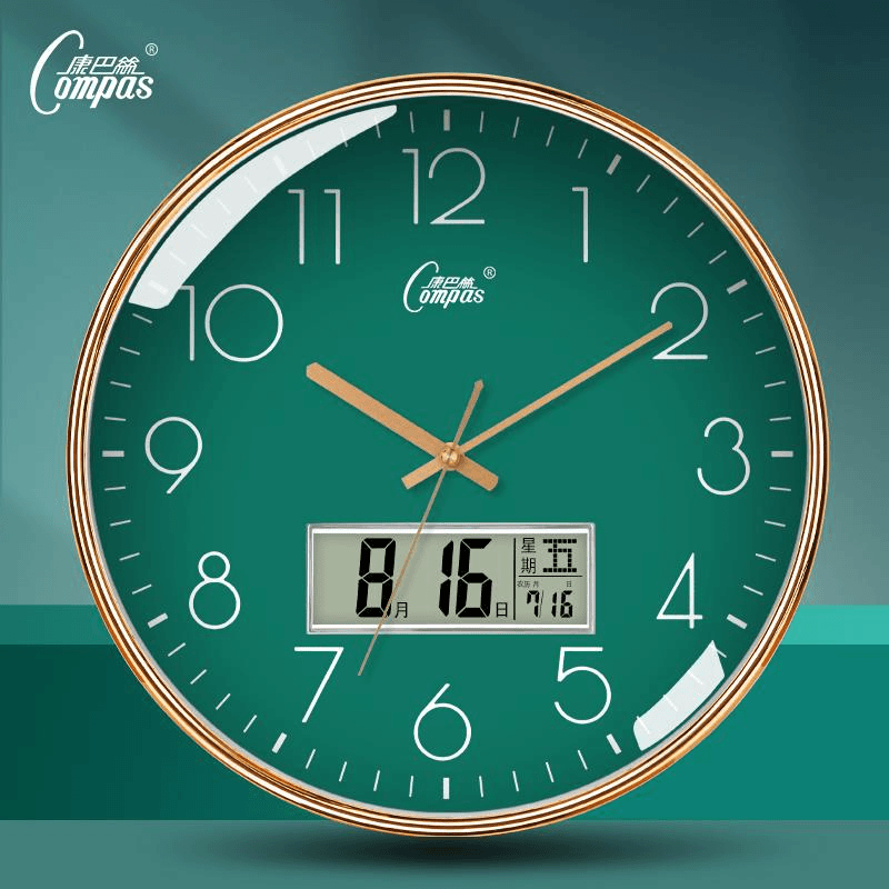 康巴丝挂钟客厅钟表简约轻奢时尚家用时钟北欧现代个性创意石英钟