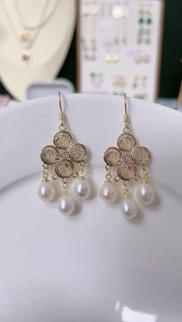 【闪购商品】淡水珍珠耳饰未镶嵌SJ158