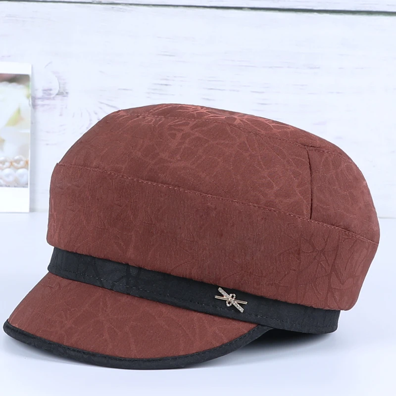 春秋天中老年人帽子女妈妈鸭舌帽薄款布帽老人帽奶奶春夏老太太帽