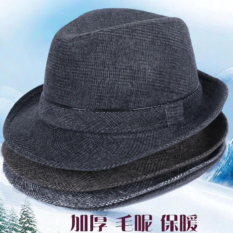 老年人礼帽男帽子冬季爷爷老人帽春秋中老年爸爸男士上海滩绅士帽