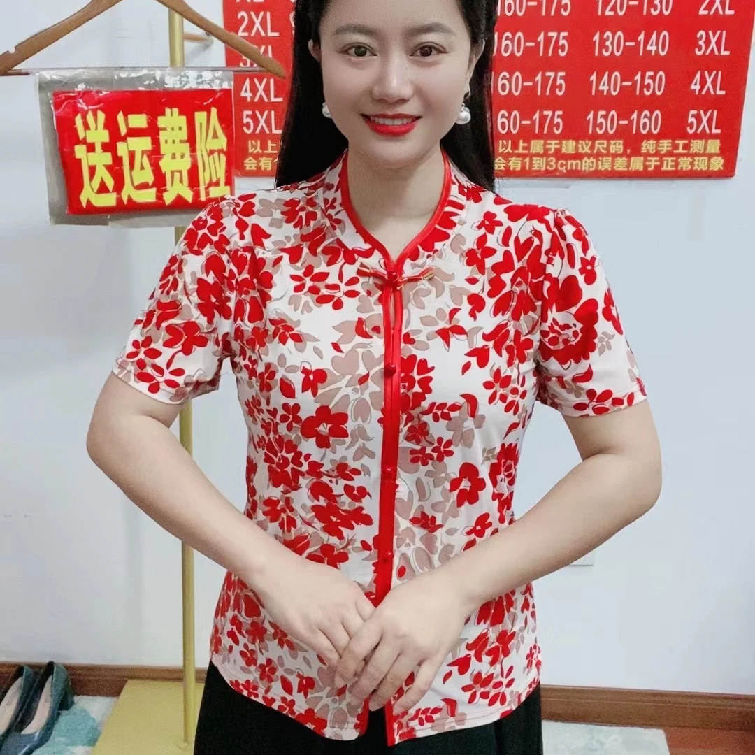 3142款夏款短袖洋气上衣