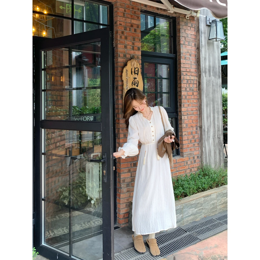 切糕自制【温柔生长】小个子法式气质少女显瘦连衣裙