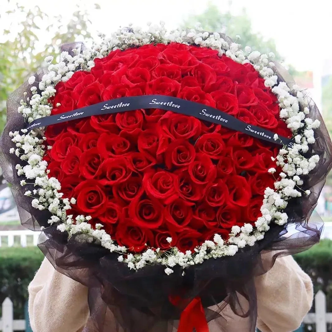 99朵红玫瑰鲜花束同城配送上门全国团购花店石家庄保定太原西安
