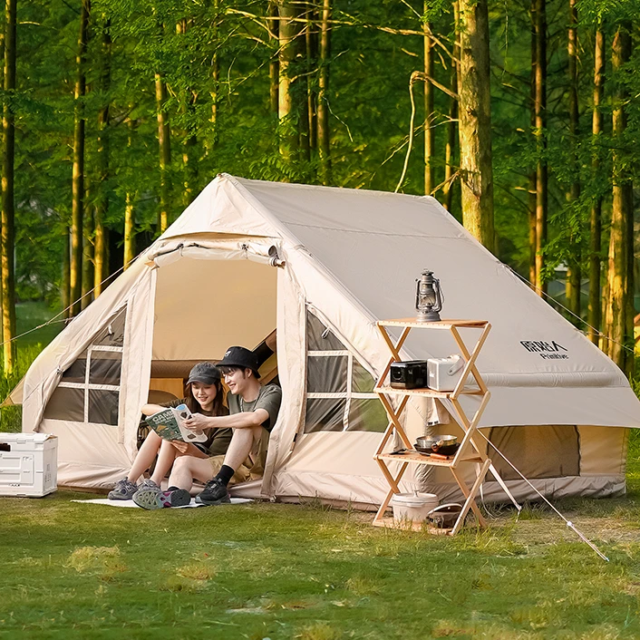 【原始人林栖充气帐篷】户外露营小家防雨防晒超大便携充气保暖帐篷