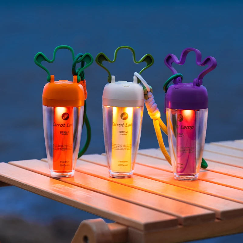 原始人露营灯氛围萝卜灯帐篷野营户外照明充电超长续航三合一夜灯