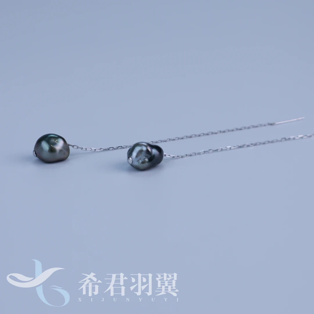 希君羽翼【希希中秋限定】海水大溪地Keshi耳线海水珍珠（多样性发一