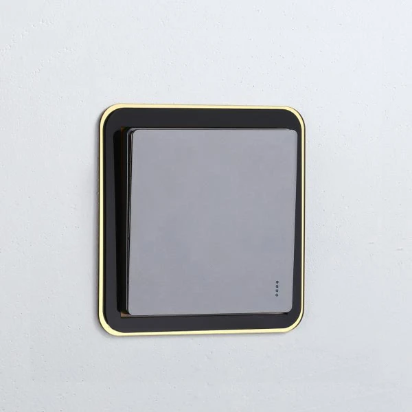 亚克力开关墙贴保护套现代简约欧式窄边家用装饰套双三联防脏免粘