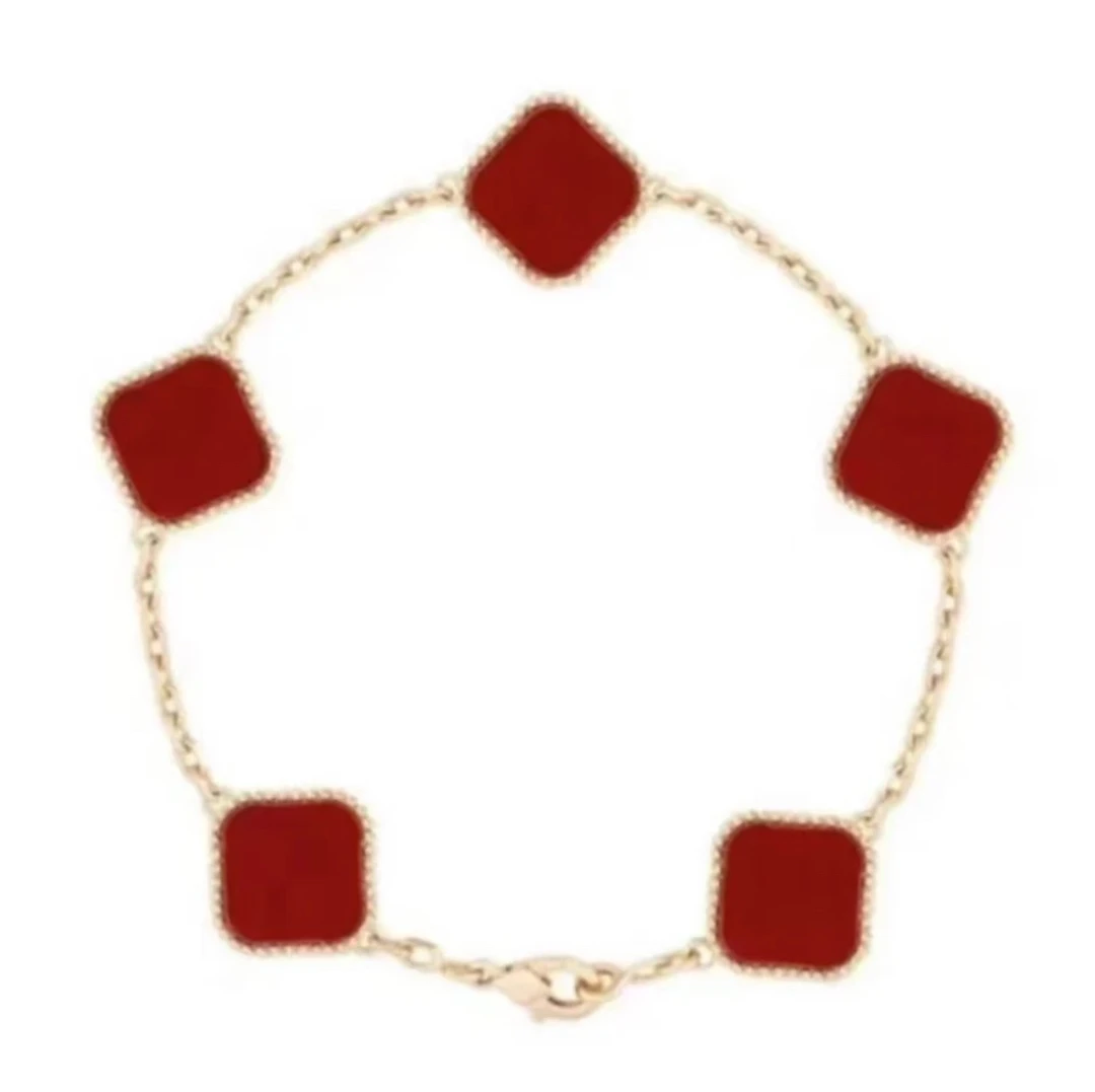 铜合金手链 五花手链（一立金沙）纯金色非红花