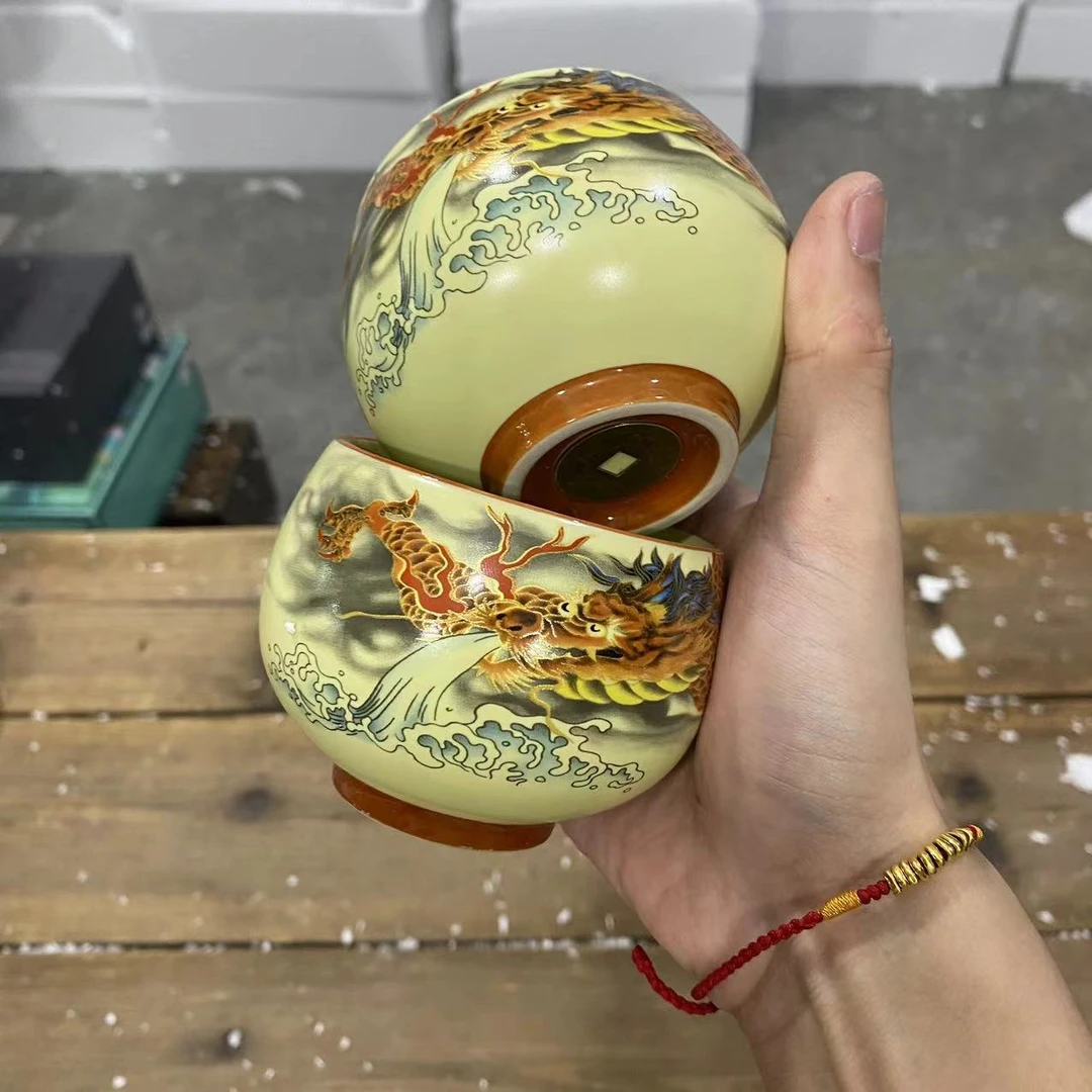 【闪购链接】龙吸水铜钱对杯