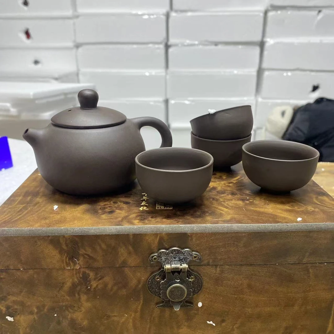 【闪购链接】黑泥紫砂一壶四杯茶具[不带礼盒]