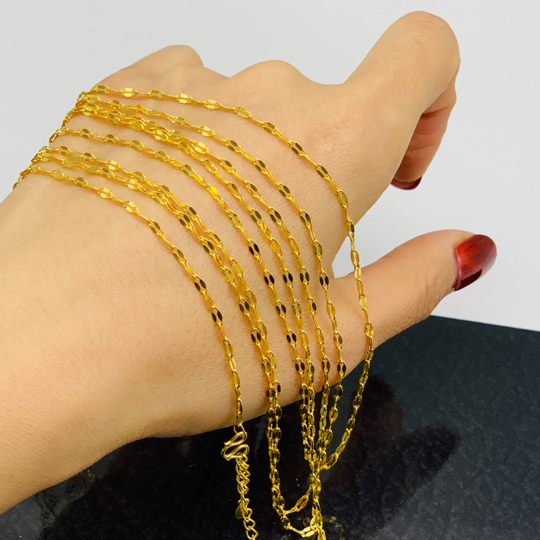 铜合金项链 嘴唇链 45cm