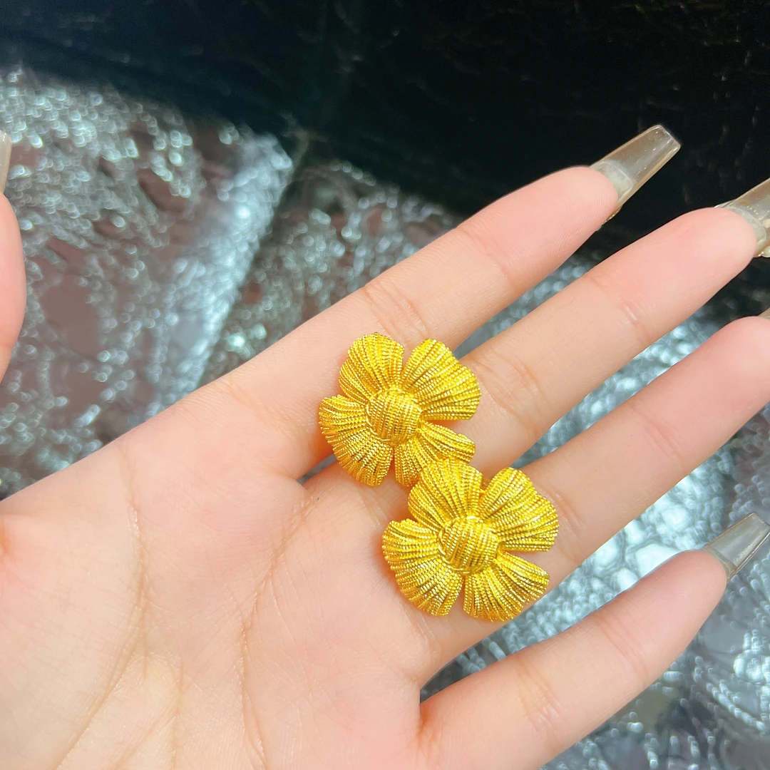 铜合金耳饰 四瓣花耳钉（敏感肤质慎拍）