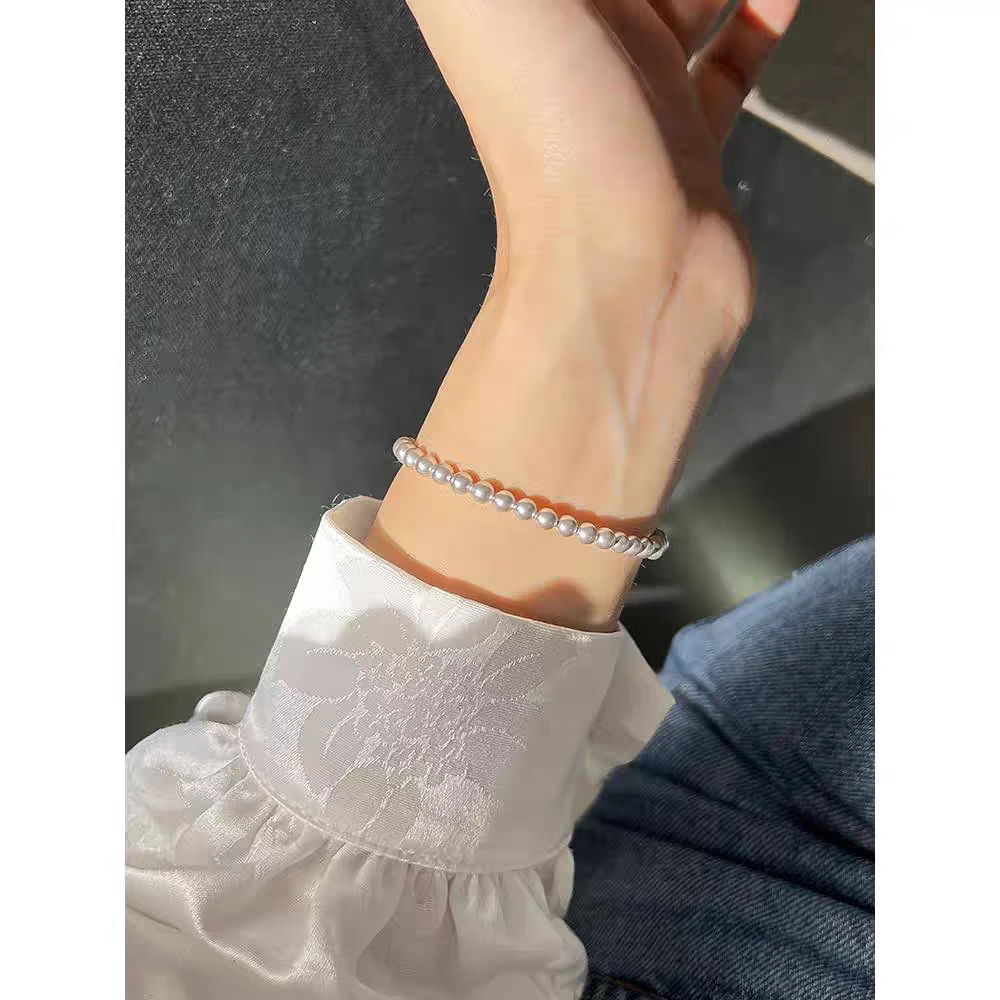 铜合金仿珍珠手链 2023时尚百搭珠珠手链